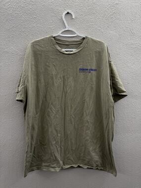 Bowery Supply Co Mens T-Shirt Size XL Tan Death Valley Highway Short Sleeve